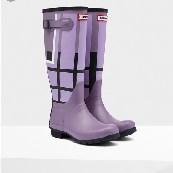 plaid hunter boots